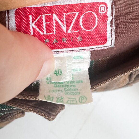 Vintage Kenzo Striped Relaxed Leg Trousers S - Picture 4 of 6